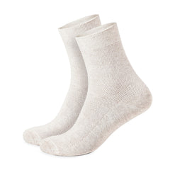 FlaxSox thin breathable linen socks, front view, ideal for warm weather and all-day comfort.