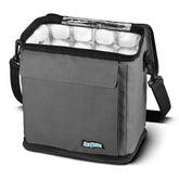 FlexiFreeze refreezable cooler folded for compact transport.