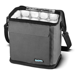 FlexiFreeze refreezable cooler folded for compact transport.