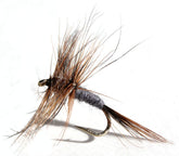 Adams trout flies assortment - 1 dozen, black, hand-tied