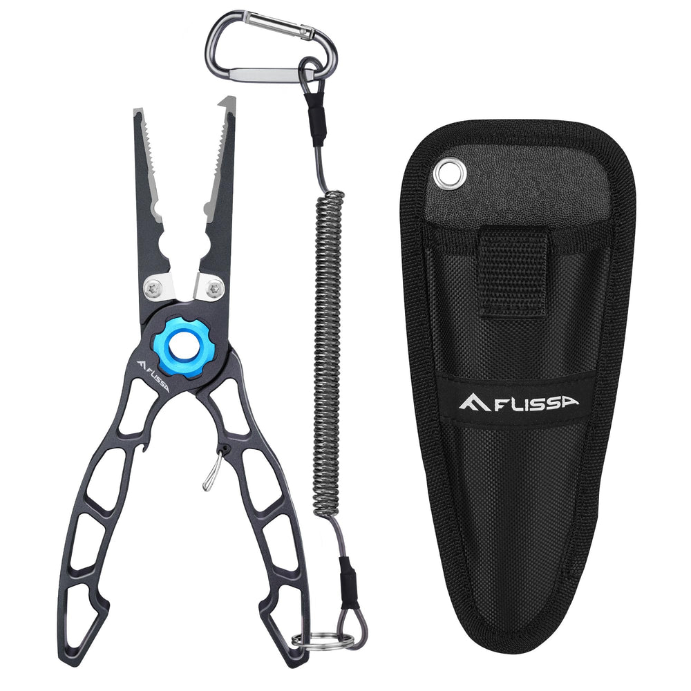 FLISSA 7.5-inch lightweight fishing pliers with titanium jaws