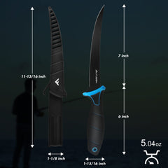 Ergonomic non-slip handle on FLISSA fillet knife