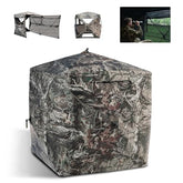 FLISSA hunting blind with dual doors enables easy access during hunts