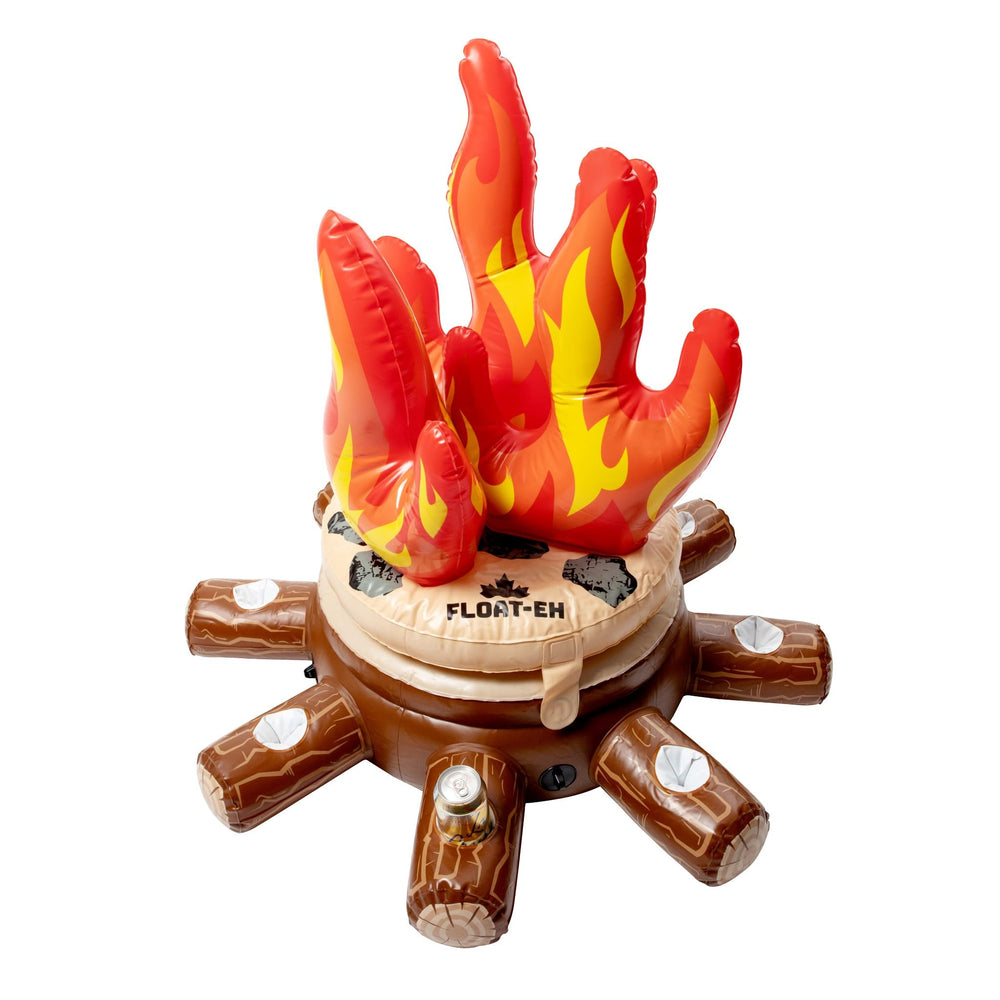Float-Eh campfire cooler floating on water