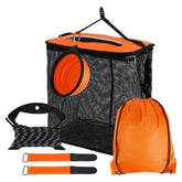 Bright orange Floating Fishing Basket on water