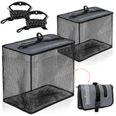 Two-size floating fishing basket components: large and small