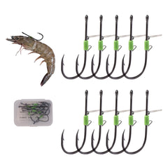 Fluorescent live shrimp hook 2/0 size with neon glow