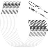 12-pack Fluorocaron fishing leaders with swivels and snaps
