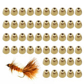 Fly Head Beads gold brass cone heads pack, durable and versatile for fly tying