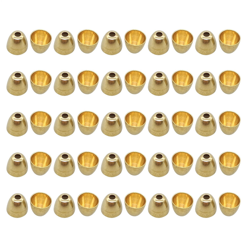 Fly Head Beads gold brass cone heads set for durable, quick sinking