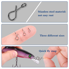 Snaps in S, M and L sizes for fly fishing
