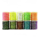Fly tying chenile yarn 10-color pearlescent flat cactus chenille on spool - color 1