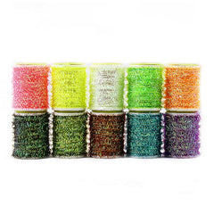 Fly tying chenile yarn 10-color pearlescent flat cactus chenille on spool - color 1