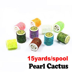 Fly tying chenile yarn 10-color pearlescent flat cactus chenille on spool - color 2