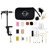 Fly tying kit and rotary vise for beginners