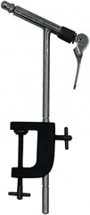 Fly Tying Vise with Bench Clip - stainless steel and brass, 360-degree rotating head, cast iron clamp
