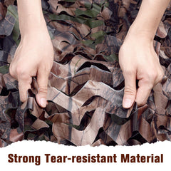 FLYEGO camo netting leaf foliage closeup shows natural texture for blending.