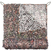 FLYEGO GEN 2 camo netting with maple leaf design enhances hunting blind concealment.