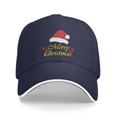 Flyjbs Merry Christmas navy cap highlights festive style for outdoor adventures.