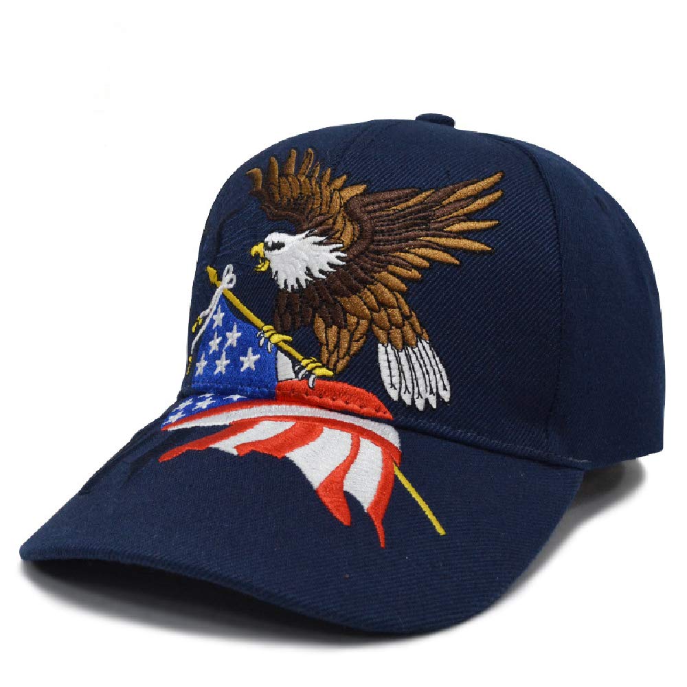Flyouth navy creative baseball cap with embroidered logo for sun protection and everyday style