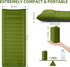 FNARMW sleeping pad built-in foot pump enables quick setup during car camping