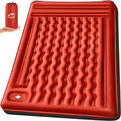 FNARMW double sleeping pad inflated view shows roomy two-person surface for comfortable sleep