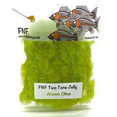 FNF Two Tone Jelly Atomic Olive shows blended colors for vibrant lures and daylight glow