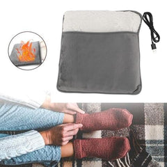 Fockety electric foot warmer side view showing slim portable profile.