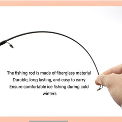 Fockety lightweight fiberglass rod enables easy casting in cold weather.