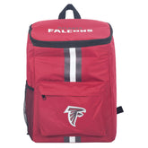 FOCO Atlanta Falcons cooler backpack front view for stadium-ready tailgates.