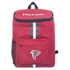 FOCO Atlanta Falcons cooler backpack front view for stadium-ready tailgates.