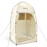 FOGATTI portable camping shower tent floor keeps water out for a dry rinse.