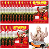 Foilswirl lap warmers in giant 16x10 inch size deliver long-lasting outdoor warmth.