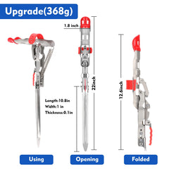 FOINWER rod holder in use on a dock keeps rods secure hands-free.
