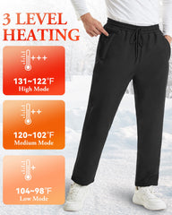 Foiueyga heated pants with elastic waistband for comfortable all-day wear.
