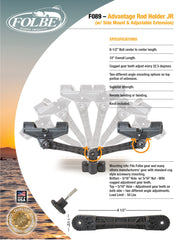 Folbe F089 JR with reel cutouts for left or right-handed setups