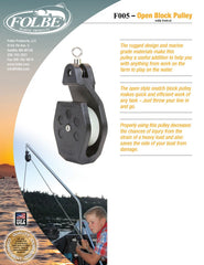 Folbe nylon sheave with Oilite bushing delivers smooth operation and durability