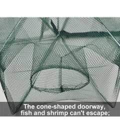 Collapsible crab trap with zipper for easy folding and unfolding