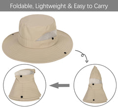Hat folded compactly for travel and storage