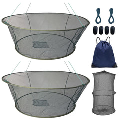 Two foldable fishing nets included
