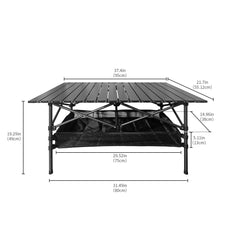 Folding Camping Table adjustable height for comfortable outdoor dining.