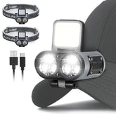 Foleto dual-led 900lm headlamp packaging shows powerful outdoor lighting.