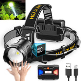 Foleto LED headlamp bright beam demonstrating long-range illumination for night trails