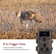 Folgtek trail camera trigger 0.1s delivers rapid action detection.