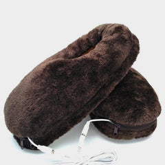 FOMIYES plush fabric close-up highlighting soft comfort for feet.