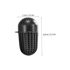 Close-up of hollow mesh bait cage
