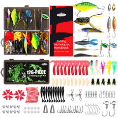 FONMANG 126Pcs tackle box with lid and compartments