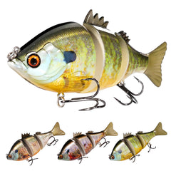 FONMANG 3-Pieces Swimbait Bluegill multi-jointed body