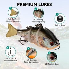 Close-up of lifelike bluegill fins, scales and eyes