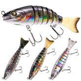 FONMANG SWIMPRO 6.5-inch multi-joint swimbait – front view with holographic finish